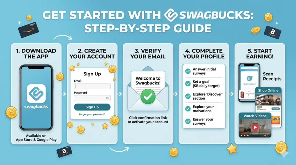 how to get started with swagbuck