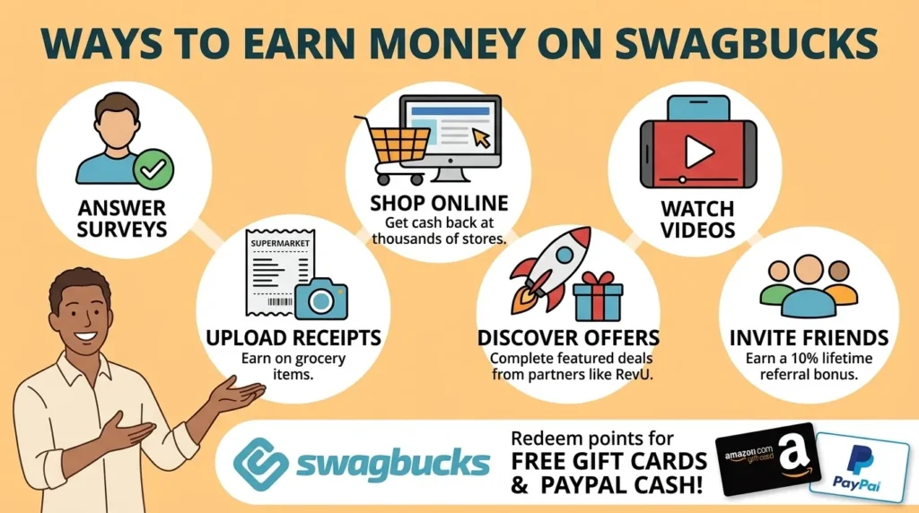 ways to earn money on swagbucks