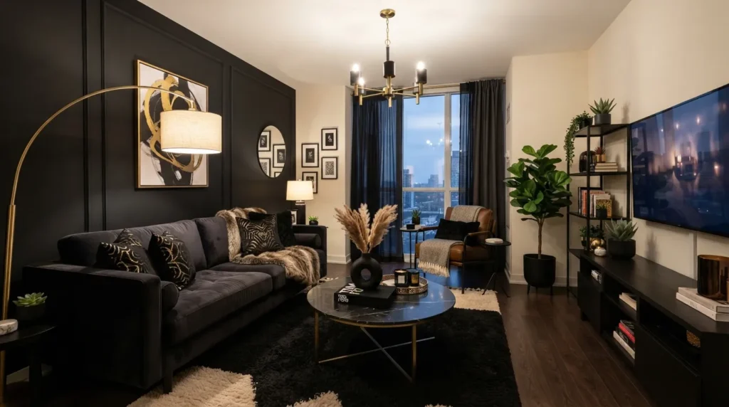 Black Living Room Decor Ideas