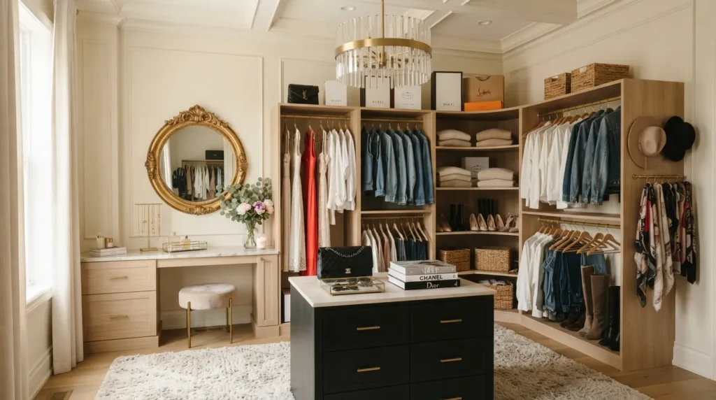 closet decor ideas to create a stylish